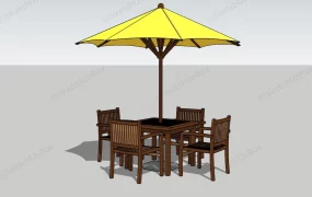 Outdoor Patio Set With Umbrella