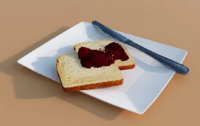 Sliced Bread With Jam