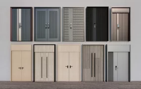 Modern Front Entry Double Doors