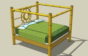 Bamboo Canopy Bed