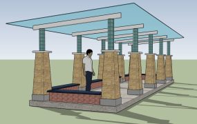 Glass Pergola Walkway