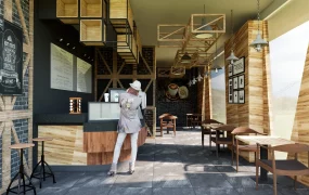 Industrial Coffee Shop Interior Design