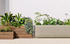 Wood And Concrete Raised Garden Beds