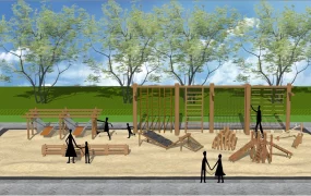 Wooden Playground Equipment Set