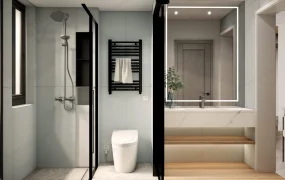 Separate Small Bathroom Idea