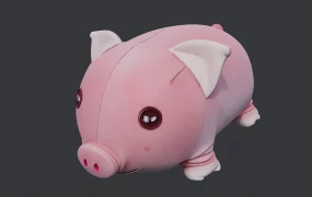 Pink Pig Figurine