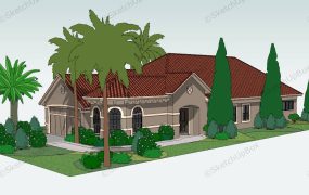 Small Mediterranean Style House Plan