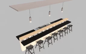 Modern Commercial Bar Setup