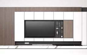 Modern TV Console Feature Wall