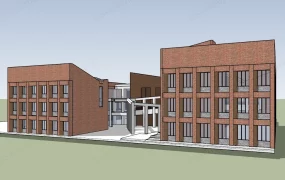 Red Brick Facaded Office Buildings