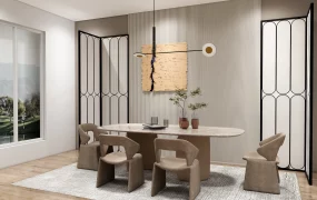 High End Organic Modern Dining Room