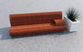 Contemporary Public Bench