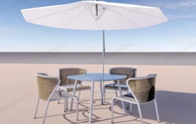 6 Piece Outdoor Patio Set With Umbrella