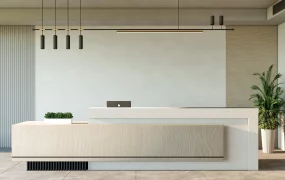 Modern Office Reception Desk Design