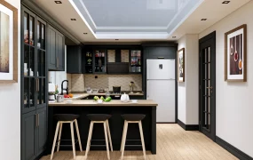 Modern Farmhouse U Shaped Kitchen Layout