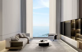 High Ceiling Living Room