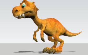 Orange Dinosaur Cartoon