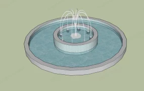 Round Water Pond Fountain