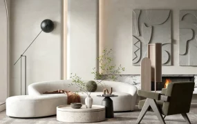 Small Organic Modern Living Room