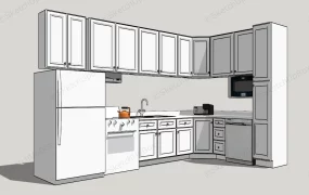 L Shaped Kitchen Cabinets