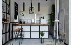 Tiny Coffee Shop Design