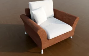 Brown Leather Armchair