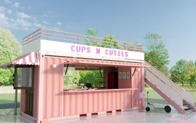 Shipping Container Ice Cream Shop
