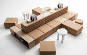 Modern Modular Lounge Sofa Island Seating System SketchUp 3D Model