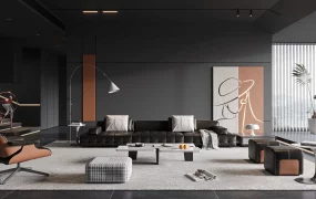 Ultra Modern Masculine Luxury Living Room