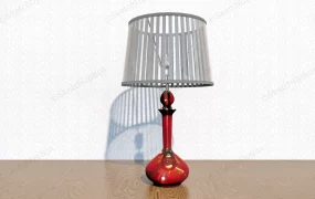 Red Glass Table Lamp