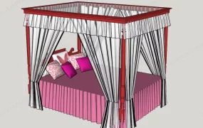 Pink Canopy Bed