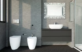 Modern Grey Concrete Bathroom Ideas