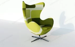 Fabric Swivel Egg Chair
