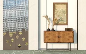 Entryway Console And Accent Wall