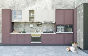 Dark Red Kitchen Cabinets