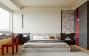 Modern Asian Minimalist Style Bedroom