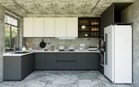 Black Grey And White Kitchen