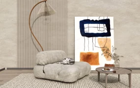 Bean Bag Chair And Side Table