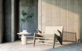 Rustic Wabi Sabi Accent Chair