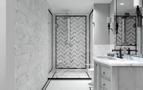 Grey Narrow Bathroom