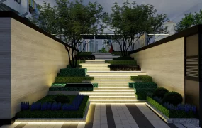 Urban Stairs Design With Lighting