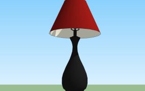 Black and Red Table Lamp
