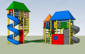 Outdoor Climbing Slide Playset