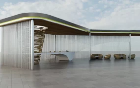 Stylish Gazebo Bar Idea