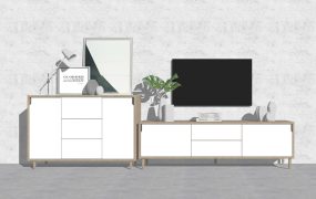 TV Stand and Sideboard Set