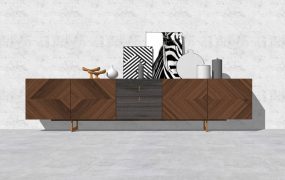 Deco TV Stand in Living Room