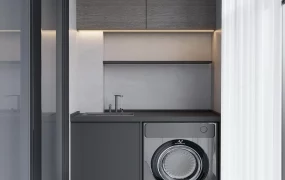 Small Balcony Laundry Room Design