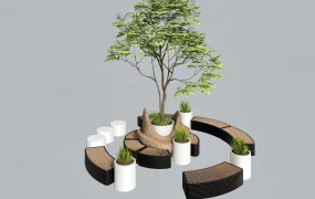 Modern Tree Bench
