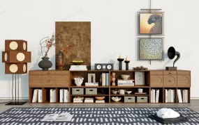 Low Bookcase Set