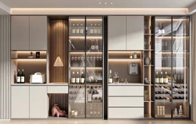 Modern Home Bar And Pantry Cabinet System